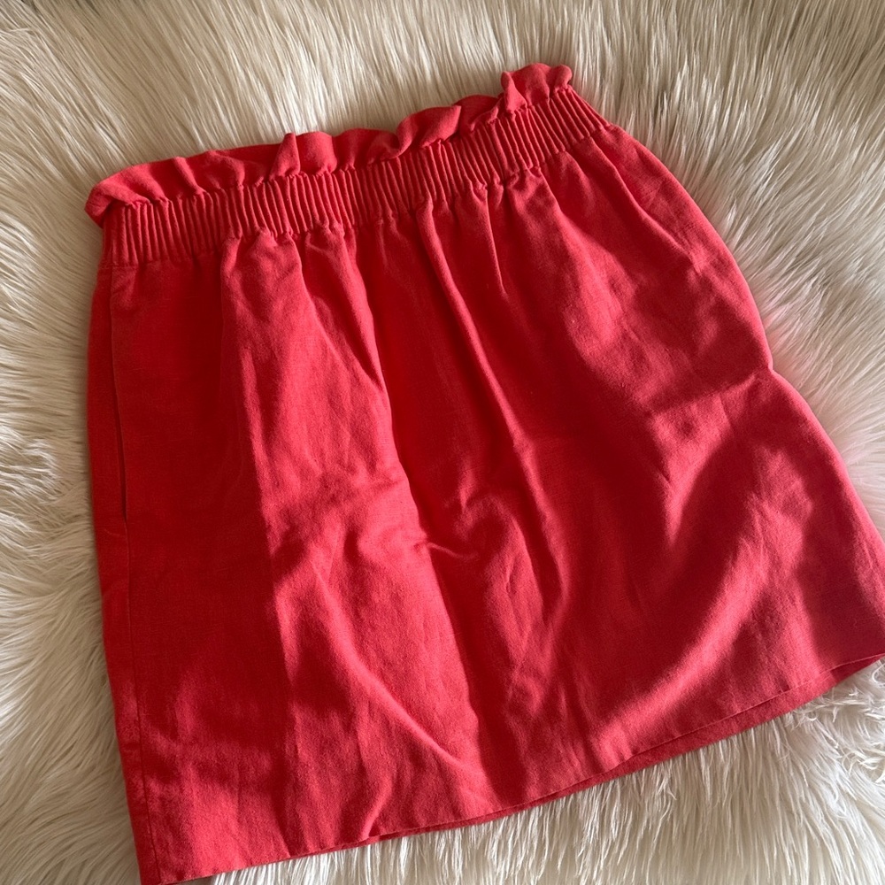 J. Crew coral pink Mini Sidewalk Skirt 6